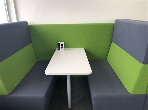 Great Condition Office Booths Seats 4 With Middle Table 3