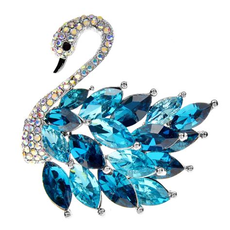 Cindy Xiang Rhinestone Swan Brooches For Women Animal Pin Elegant