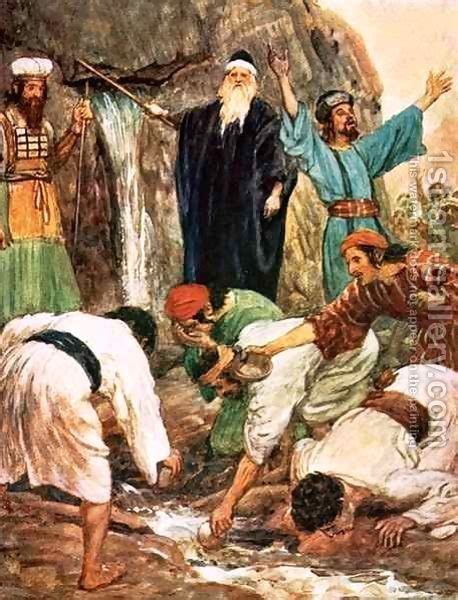 Moses Striking The Rock Bible Pictures Bible Illustrations Jesus