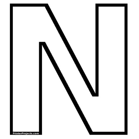 The Letter N In Black And White
