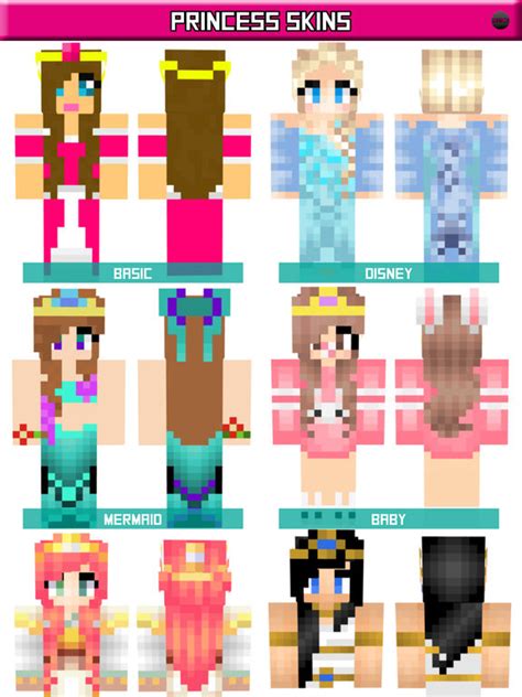 Princess Skins With Mermaid For Minecraft Game Pe Apprecs
