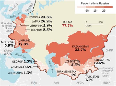 Ethnic Russians In Former Soviet Republics The Washington Post