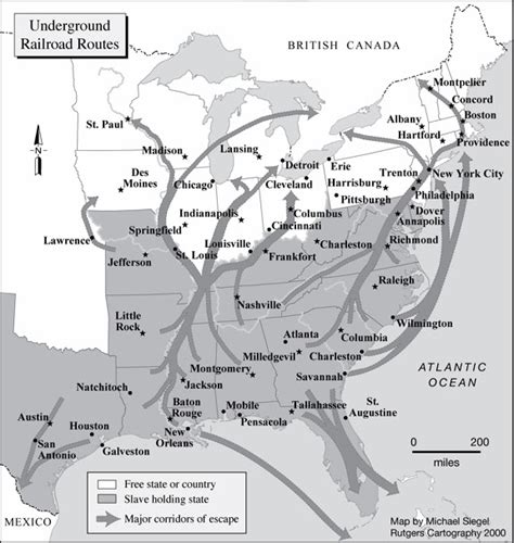 Underground railroad map and routes: The Underground Railroad