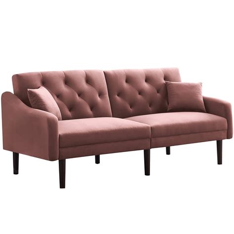 Clearance Pink Couches And Sofas Mid Century Modern Sectional Fabric
