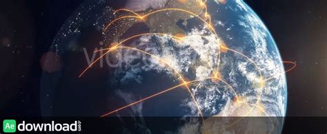 Videohive Global Network Orange Motion Graphics Free After