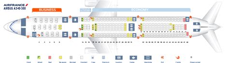 Seat Map Airbus A340 300 Air France Best Seats In Plane