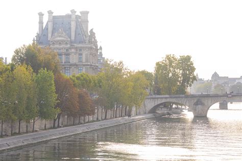 Louvre And Seine In Autumn Print — Parisian Moments Paris Wall Art