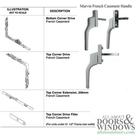 Marvin French Casement Window Multi Point Lock Handle Both Sides