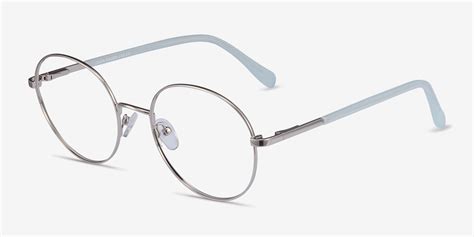 Thea Round Silver Glasses For Women Eyebuydirect
