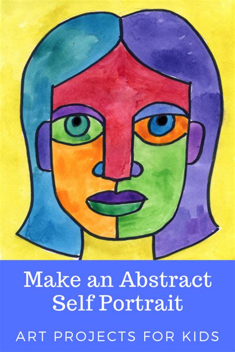 Easy How To Draw An Abstract Self Portrait Tutorial Video And Abstract
