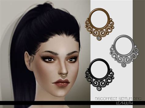 Disconnect Septum Ring Found In Tsr Category Sims 4 Female Earrings