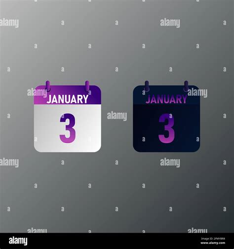 Daily Calendar Icon January In A Flat Design Style Easy To Edit