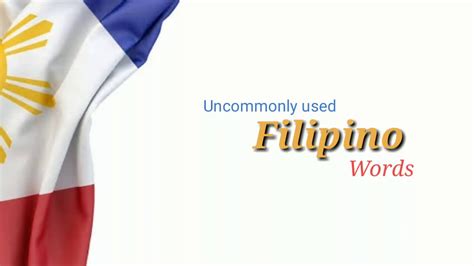 Uncommonly Used Filipino Words Group3 Youtube