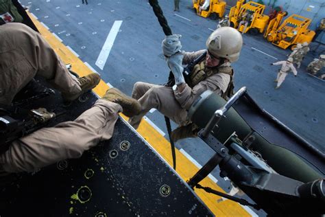 Dvids Images Mrf Fast Rope On The Flight Deck Image 5 Of 8