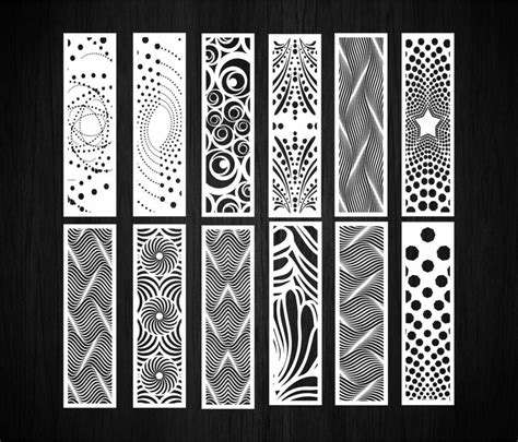 Set Of 100 Narrow Vector Panels With An Abstract Geometric Etsy