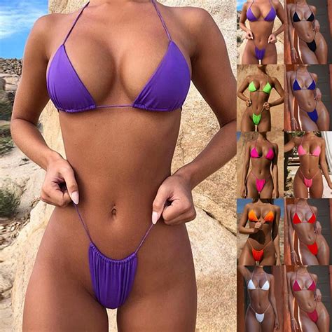 buy women bandeau bandage bikini set push up brazilian swimwear beachwear swimsuit at affordable