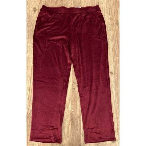 Croft And Barrow Pants And Jumpsuits Croft Barrow The Lush Velour Pant Straight Leg Mid Rise