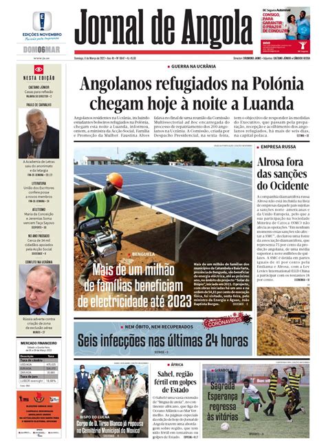 Jornal De Angola Domingo 06 De Março De 2022