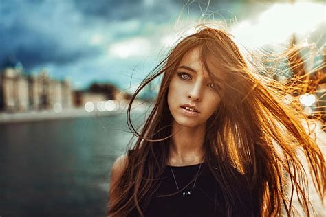 Georgy Chernyadyev Anastasiya Malakhova Women Model Face Long Hair Hd Wallpaper