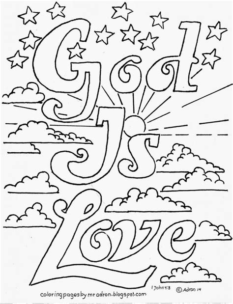 God Is Love Coloring Pages Free  Coloring Home