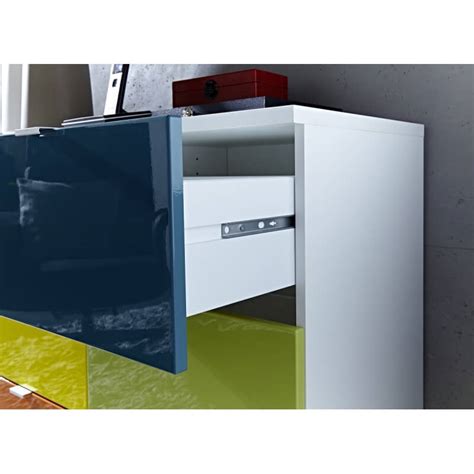 Voir toute la sélection porte, placard, rangement. Meuble de rangement design 1 porte/3 tiroirs blanc/vert ...