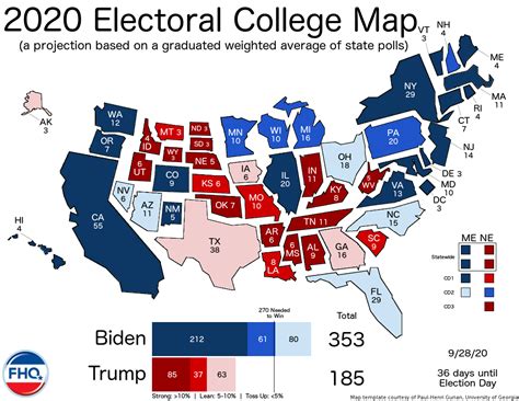 Frontloading Hq The Electoral College Map 92820