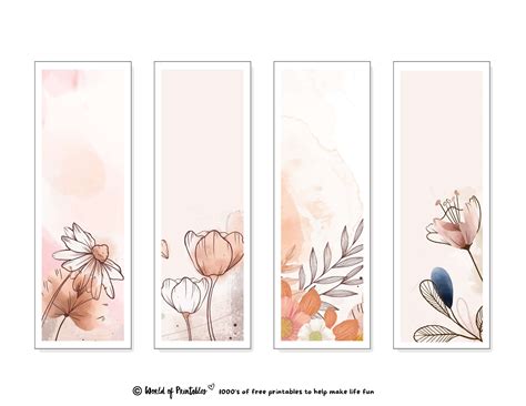 Watercolor Bookmarks 120 Ideas To Print For Free World Of Printables