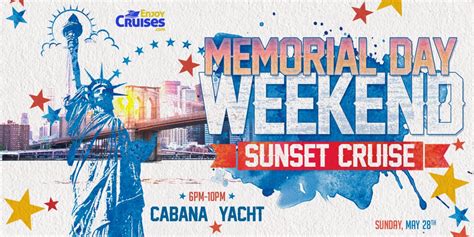 Memorial Day Weekend Sunset Party Cruise Around New York City Skyport