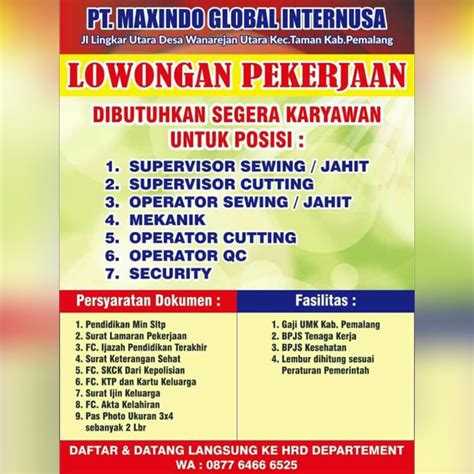 Gaji anggota polisi di luar tunjangan sebenarnya hampir tak jauh berbeda dari profesi pegawai negeri sipil (pns) yang terbagi menjadi empat golongan. PT Maxindo Global Internusa Pemalang | Pabrik Garmen ...