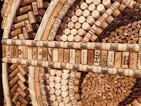 Recycled Wine Cork Mosaic Abstract Wall Art 3d Wall Decor Lobby Art Recycled Wine Corks