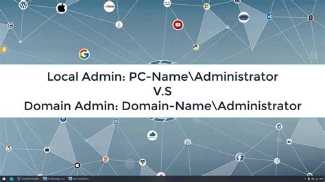 Windows 10 Local Admin Account Login Vs Domain Admin Account Server