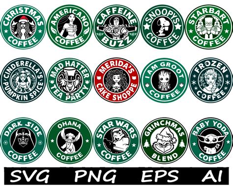 Starbucks Coffee Svg Starbucks Logo With Font Bundle Etsy