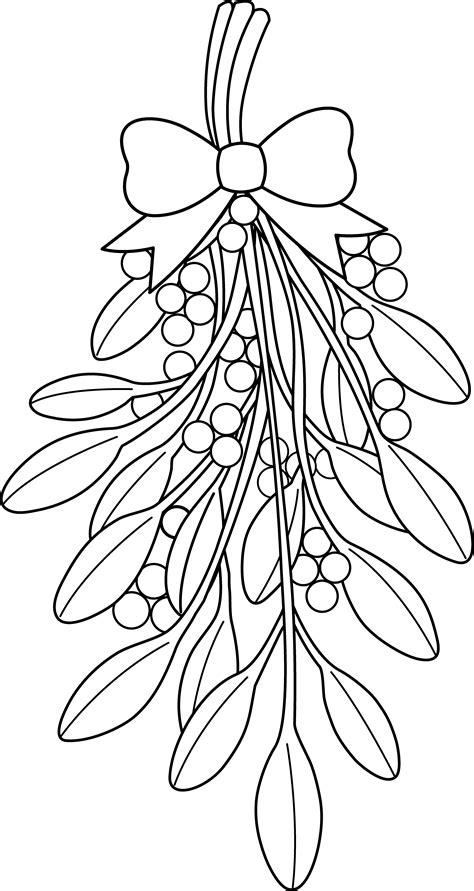 Our online collection of easy and adult coloring pages feature the best pictures for you to color. Christmas coloring pages, Mistletoe drawing, Mistletoe clipart