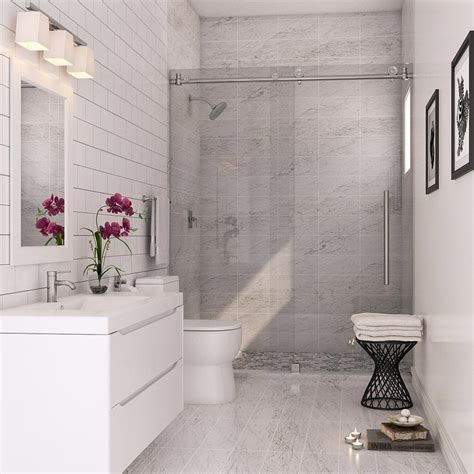 Ideas for making a small bathroom look bigger or creating more space in a small bathroom. Bathrooms — Shop by Room at The Home Depot
