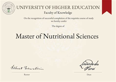 Master Of Nutritional Sciences Mns Unirank