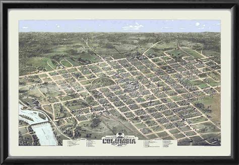 Columbia Sc 1872 Vintage City Maps
