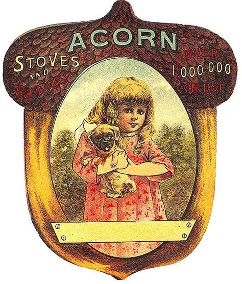 Free Vintage Fall Clip Art Girl With Puppy And Acorn