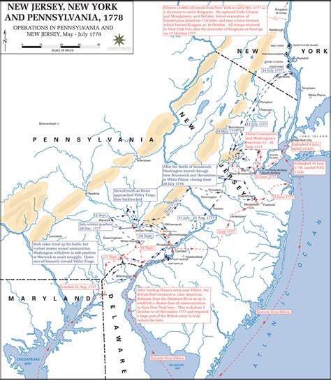 Map Of The American Revolution May July 1778