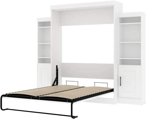 Bestar Edge Collection Queen Murphy Bed And 2 Storage Units 107