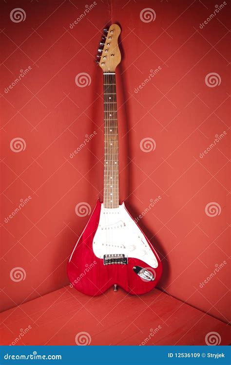 Electric Guitar In Heart Shape Stock Image Image Of Instrument Music 12536109