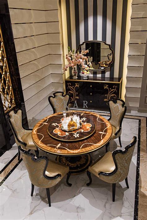The center white laminate area is a lazy susan so it turns in a circular motion. Dining Table, Lazy Susan ,High Gloss Round Wooden Tables ...