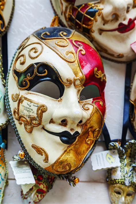 Masquerade Venetian Masks On Sale In Venice Italy Editorial Stock