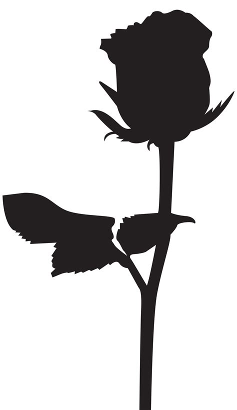 Download the transparent clipart and use it for free creative project. Rose Silhouette PNG Transparent Clip Art Image | Gallery ...