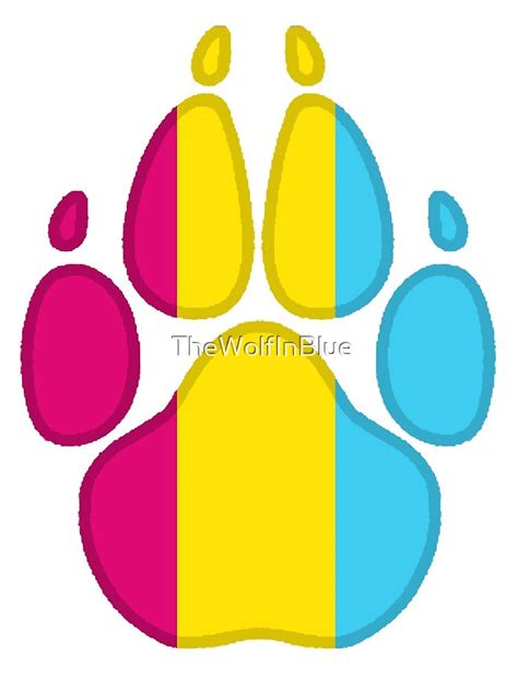 Pride Paw Pansexual By Thewolfinblue Redbubble