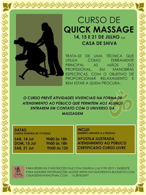 início curso de quick massage