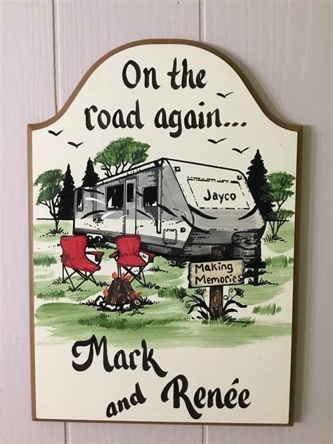 Campsite Signs Trailer Weatherproof Personalized Camper Signs By