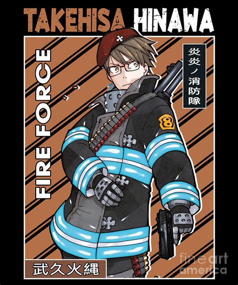 Classic Art Fire Anime Force Takehisa Hinawa Drawing By Fantasy Anime