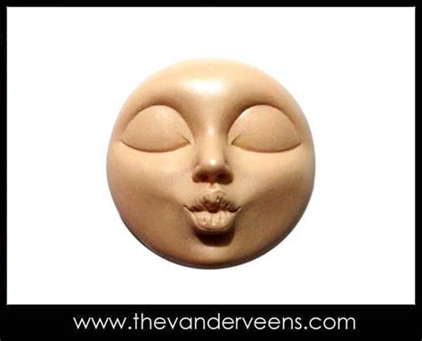 Mold No241 Full Moon Face With Kissing By Veronica Etsy Moon Face