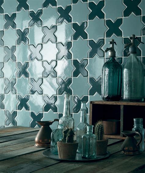 Fireclay On Pattern Star And Cross Fireclay Tile