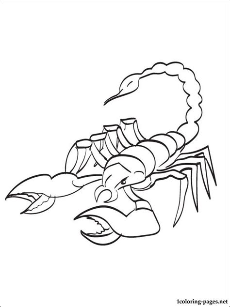 March 16, 2021 by coloring. Scorpion coloring page to print out | Coloring pages